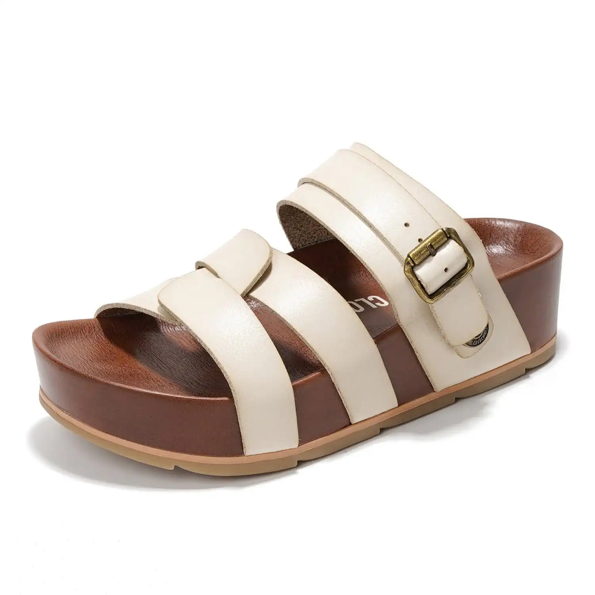 Project Cloud Women's | Eco-Leather Platform Sandals | Lightweight | Non-Slip - Proud