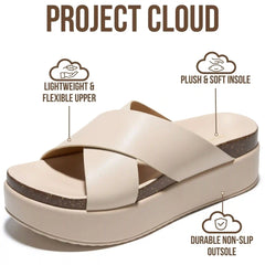 Project Cloud Women's | Wedge Sandals for Women 2026 | Plush and Soft Insole | Lightweight | Non-Slip - Silly