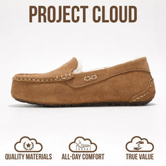Project Cloud Women's | 100% Genuine Suede Loafers | Memory Foam | Lightweight | Non-Slip - Cathi