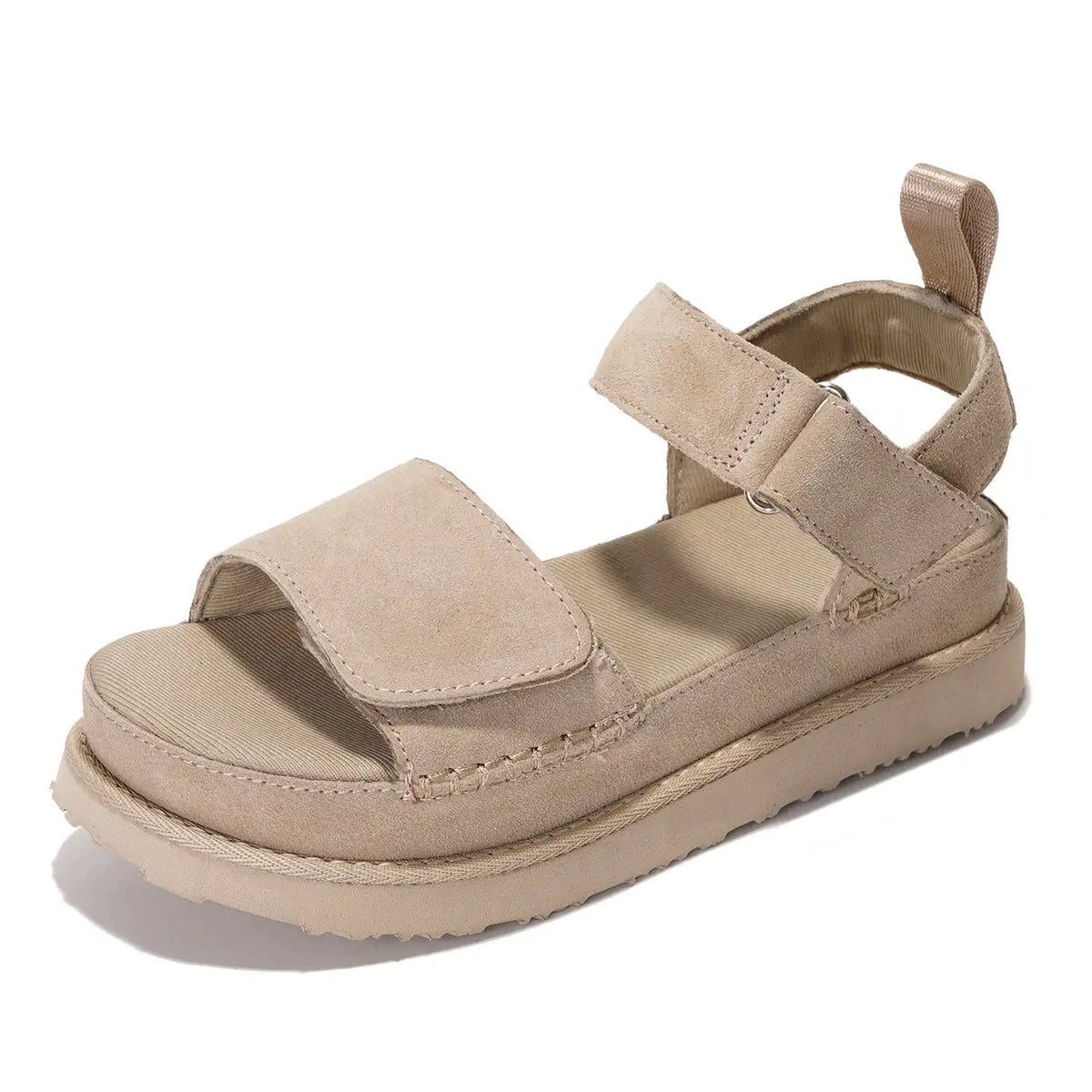 Project Cloud Women's | Genuine Leather Platform Sandals | Memory Foam | Lightweight | Non-Slip - Bronzestar