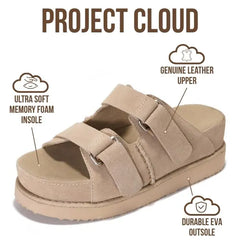 Project Cloud Women's | Platform Sandals | Memory Foam Insole | Lightweight | Non-Slip - Silverstar