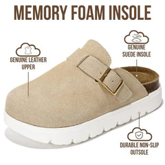 Project Cloud Kids | 100% Genuine Leather Clogs | Memory Foam | Lightweight | Non-Slip - Little BentonChunky