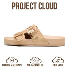 Project Cloud Women's | 100% Genuine Leather Sandals for Women | Plush & Soft Insole | Lightweight | Non-Slip - Velora