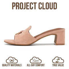 Project Cloud Women's | Genuine Leather Women Sandals Dressy| Memory Foam | Lightweight | Non-Slip - Monaco
