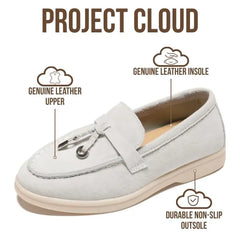 Project Cloud Kids Genuine Leather Girls Shoes Loafer | Memory Foam | Lightweight | Non-Slip - Little Iris