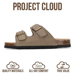 Project Cloud Kids | Genuine Leather Slides for Kids | Water Resistant | Lightweight | Non-Slip - Little Venita
