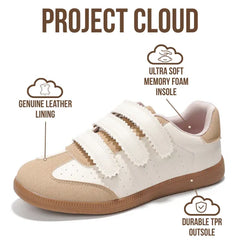 Project Cloud Women's | Eco-Leather Trendy Sneakers | Memory Foam Insole | Lightweight | Non-Slip - Ysabelle
