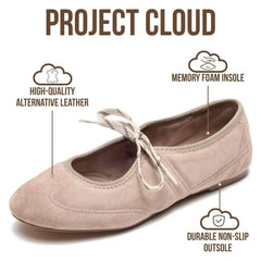Project Cloud Women's | Mary Jane Shoes Women Ballet Flats | Memory Foam | Lightweight | Non-Slip - Emilee