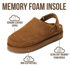 Project Cloud Women's | Genuine Suede Clogs for Women | Memory Foam | Lightweight | Non-Slip - Goldstar
