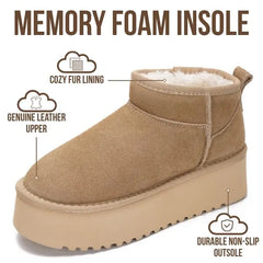 Project Cloud | "Huggy" 100% Genuine Suede Leather Ankle Boots for Women | Memory Foam | Lightweight | Non-Slip