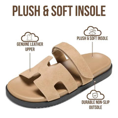 Project Cloud Women's | 100% Genuine Leather Women's Sandals | Plush Soft Insole | Lightweight | Non-Slip - Mayvy