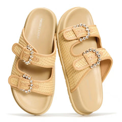 Project Cloud Women's | 100% Genuine Leather Slides | Plush and Soft Insole | Lightweight | Non-Slip - Sharl