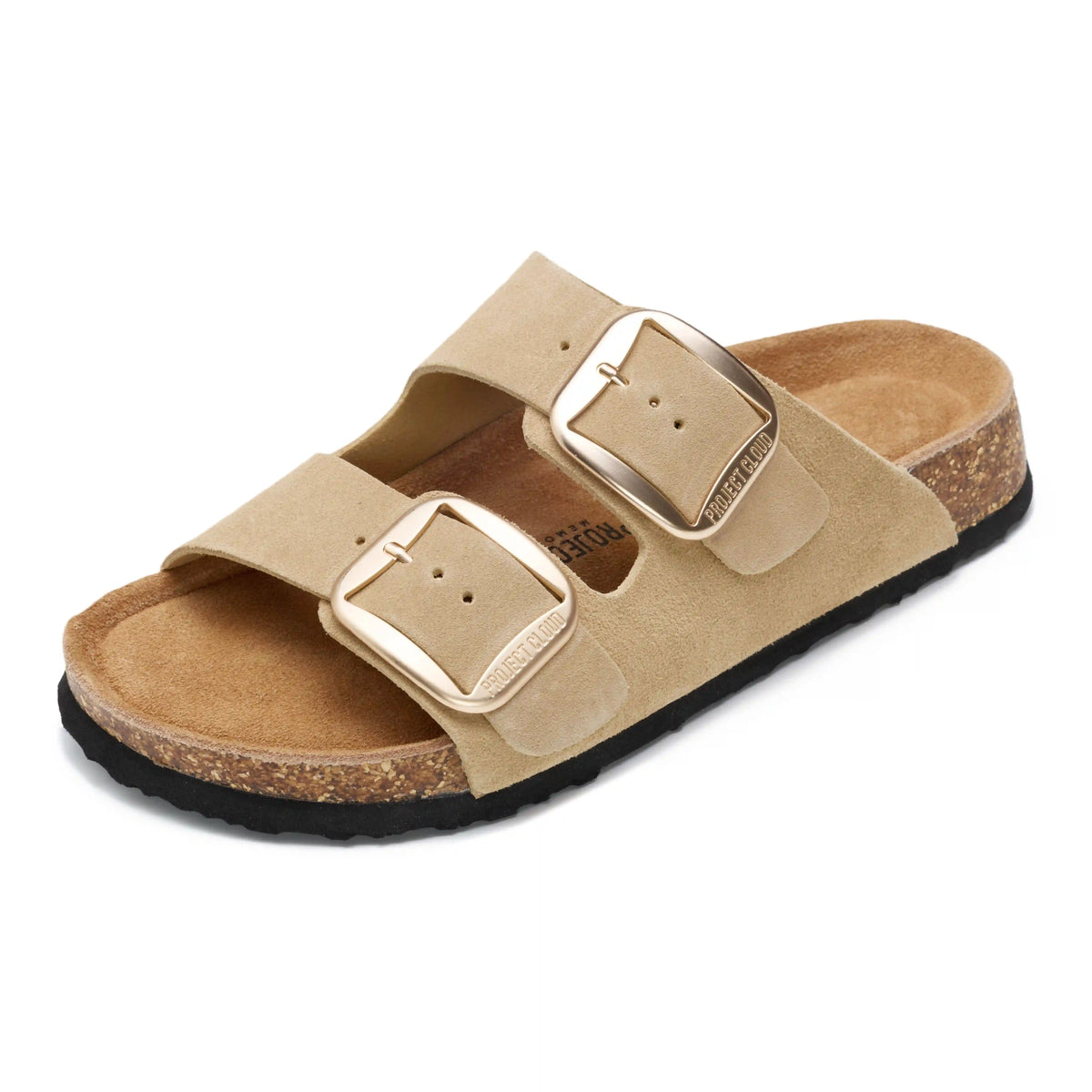 Project Cloud Women's | 100% Genuine Leather Women Flat Sandals | ProjectPlush | Lightweight | Non-Slip - Santorini