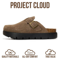 Project Cloud Women's | Genuine Leather Clogs | ProjectPlush | Lightweight | Non-Slip - Benton Chunky