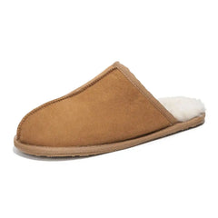 Project Cloud Men's | Genuine Sheepskin Upper House Slippers | Memory Foam | Lightweight | Non-Slip - Colin