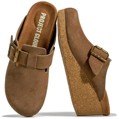Project Cloud Women's | Genuine Suede Mules | Soft Insole | Lightweight | Non-Slip - Fiona