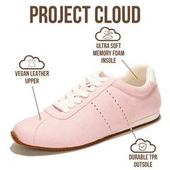 Project Cloud Women's | Lace-up Fashion Sneakers | Memory Foam | Lightweight | Non-Slip - Panther