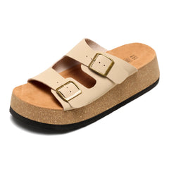 Project Cloud Women's | 100% Genuine Leather Platform Sandals for Women | Plush & Soft Insole | Lightweight | Non-Slip - Barcelona