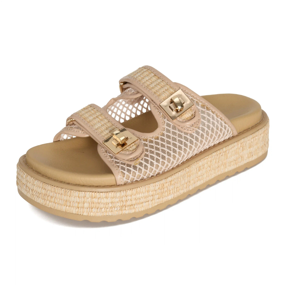 Project Cloud Women's | Genuine Leather Platform Sandals | Memory Foam Insole | Lightweight | Non-Slip - Havana