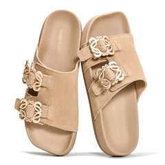 Project Cloud Women's | 100% Genuine Leather Sandals for Women | Plush & Soft Insole | Lightweight | Non-Slip - Velora