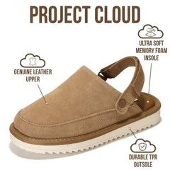Project Cloud Kids | Genuine Suede Clogs with Back strap | Lightweight | Non-Slip - Little Goldstar
