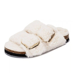 Project Cloud Kids Fur Sandals with Adjustable Buckle | Water Resistant | ProjectPlush | Lightweight | Non-Slip - Little Santorini Fur
