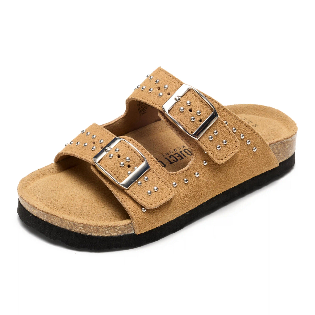 Project Cloud Kids | Genuine Leather Slides for Kids | Water Resistant | Lightweight | Non-Slip - Little Venita Studded